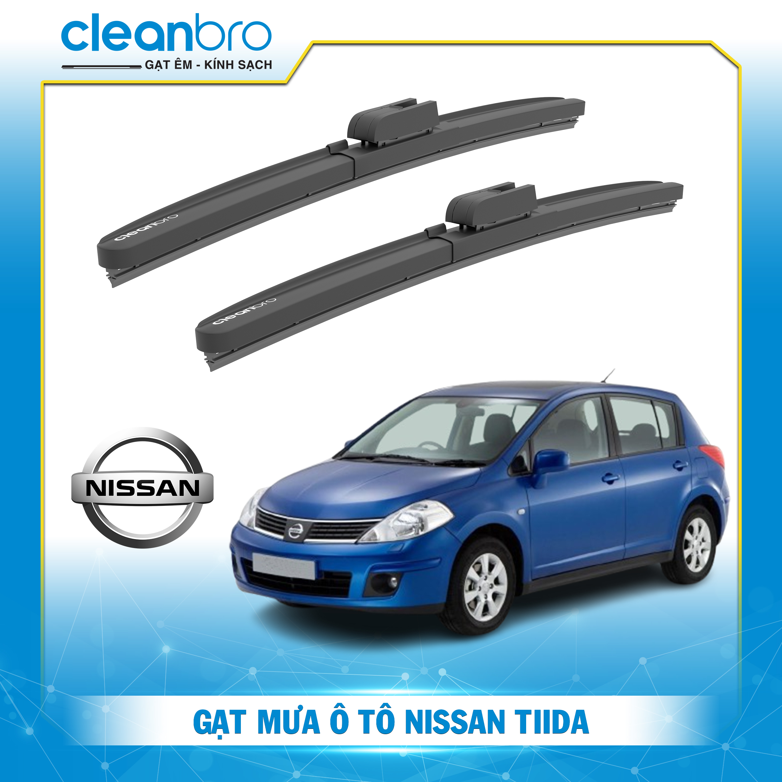 Gạt mưa ô tô hiệu ứng lá sen Nissan Tiida